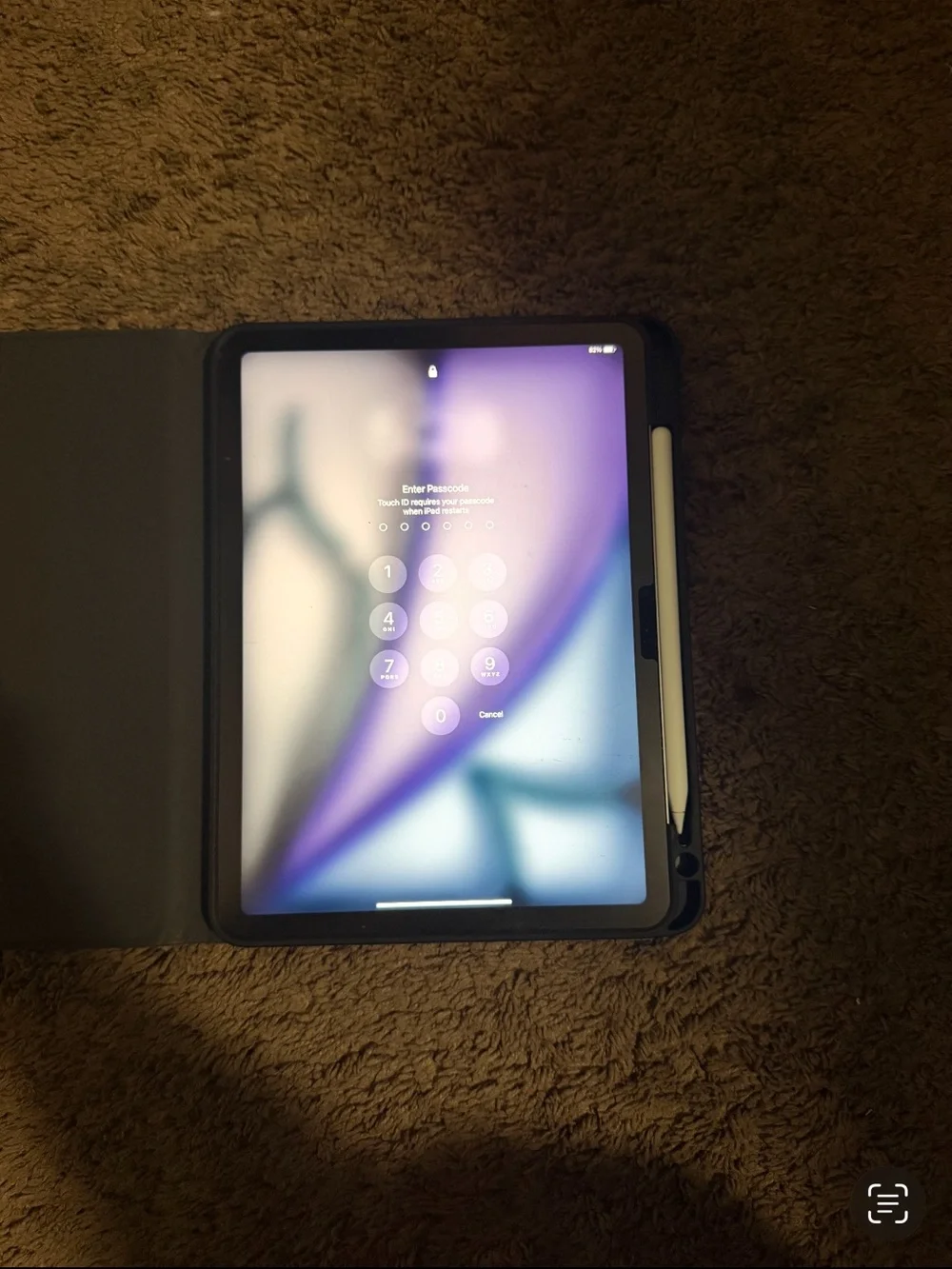 Apple tablet shown